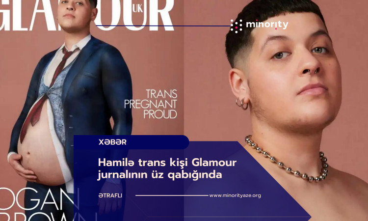 Hamilə trans kişi Glamour jurnalının üz qabığında
