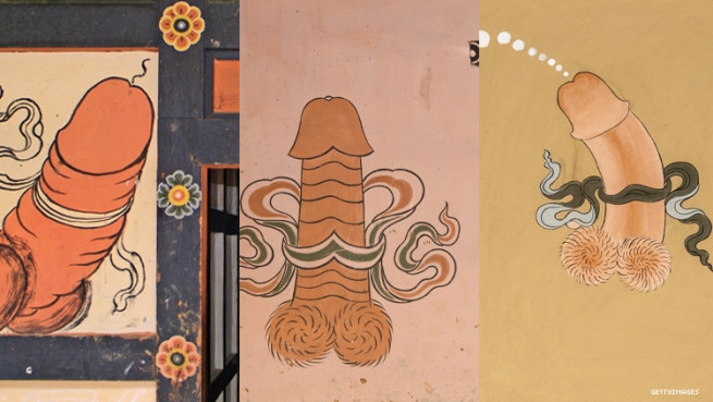 Bhutan's famous penis art