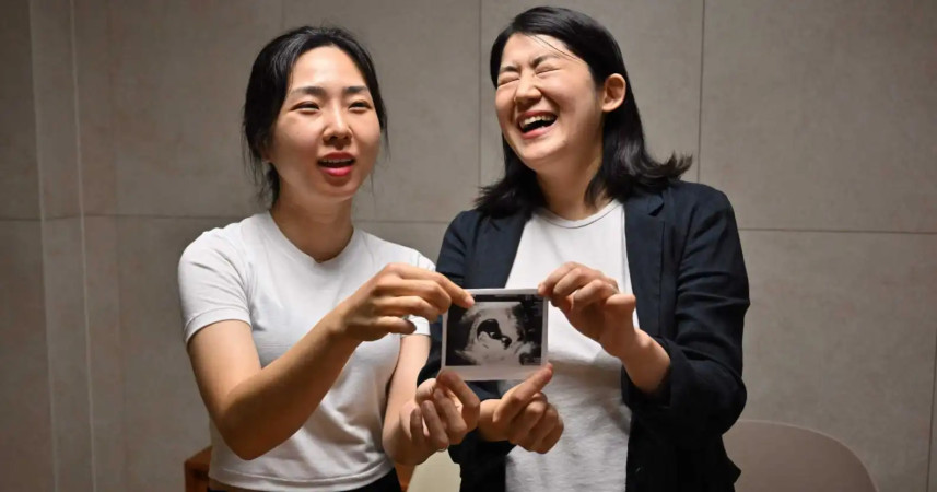 South Korea: Lesbian couple welcomes child